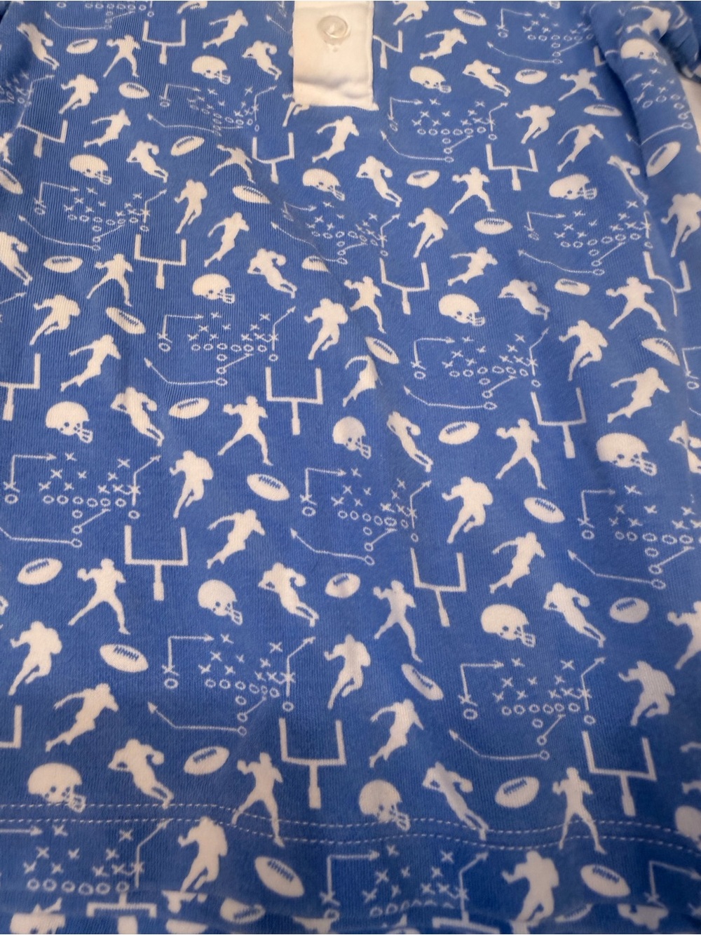 Lila & Hayes 3T football Blue Kids Pajama Set! 100% Pima cotton! EUC! - Picture 2 of 5